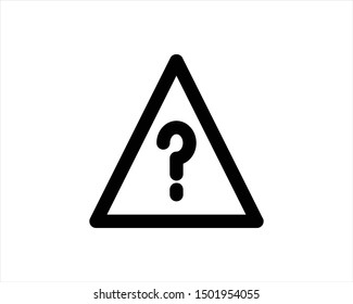 question triangle icon vectors eps10