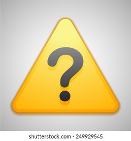 Question triangle sign