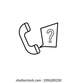 a question from the tube icon. Element of mobile banking for smart concept and web apps. Thin line a question from the tube icon can be used for web and mobile on white background