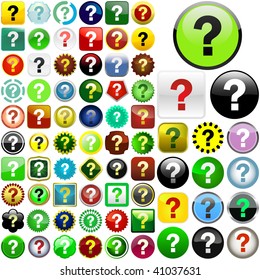 Question vector buttons.