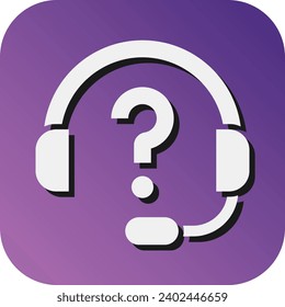 Question Vector Glyph Gradient Background Icon For Personal And Commercial Use.
