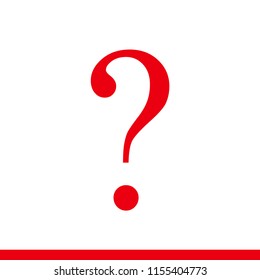 Question vector icon, ask symbol. Simple, flat design for web or mobile app