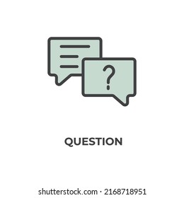 question vector icon. Colorful flat design vector illustration. Vector graphics