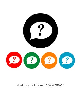 Question vector icon. FAQ sign. Help speech bubble symbol