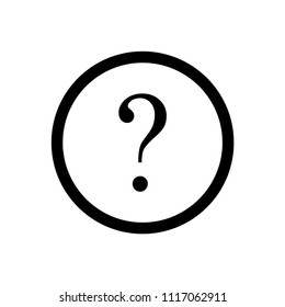 Question vector icon, flat answer symbol. Simple illustration for web or mobile app