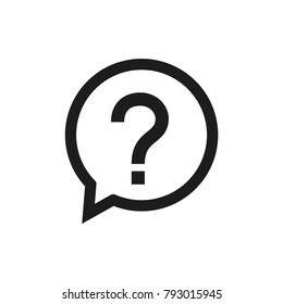Question vector icon, help symbol, question mark in trendy flat style 