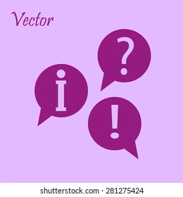 Question vector icon and Information icon