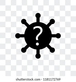 Question vector icon isolated on transparent background, Question logo concept
