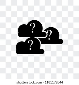 Question vector icon isolated on transparent background, Question logo concept