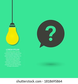 Question vector icon , lorem ipsum Flat design