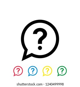 Question Vector Icon On White Background