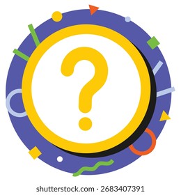 Question Vector Illustration. Flat Minimal Design. Editable Illustration for Web, Mobile, Print
