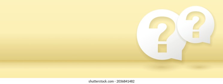 Question vector illustration. High detailed 3D font question character vector illustration