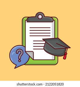 question Vector illustration isolated on a transparent background. vector line flat icons for concept or web graphics.