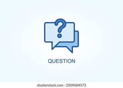 Pregunta Vector o logotipo símbolo ilustración