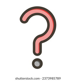 Question Vector Thick Line Filled Colors Icon For Personal And Commercial Use.
