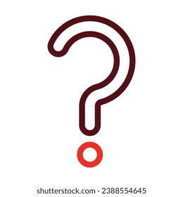 Question Vector Thick Line Two Color Icons For Personal And Commercial Use.

