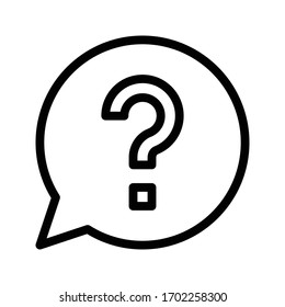 question vector thin line icon 