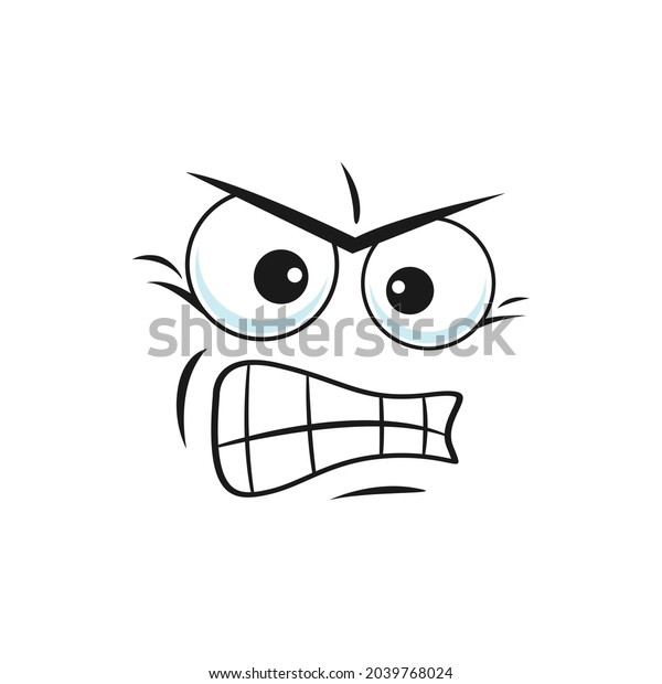 Questionable Angry Smiley Doubtful Angry Face Stock Vector (Royalty ...