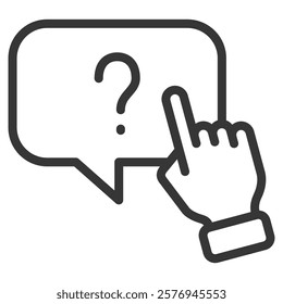 Questioning Icon Lineal Style Vector Illustration