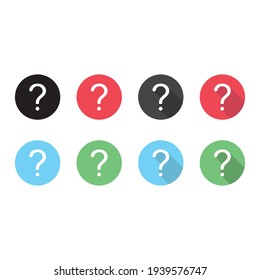 Questionmark flat icon on white background