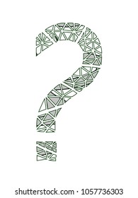 Question-mark. Floral design.
