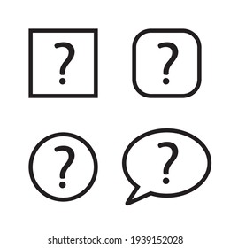 Icono de signo de interrogación sobre fondo blanco