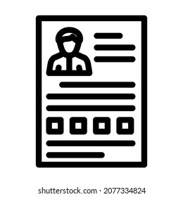 questionnaire business manager line icon vector. questionnaire business manager sign. isolated contour symbol black illustration