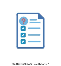 Questionnaire with check boxes asking questions needs answers