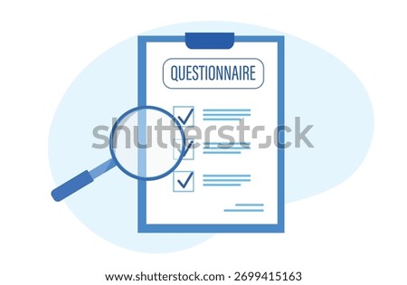 Questionnaire form, survey, checklist, poll llustration vector illustration