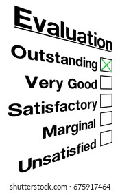 Questionnaire and hand with green marker on the white background