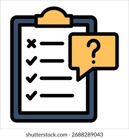 Elemento De Icono De Cuestionario Para Diseño