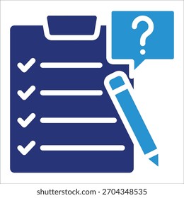 Questionnaire Icon Element For Design