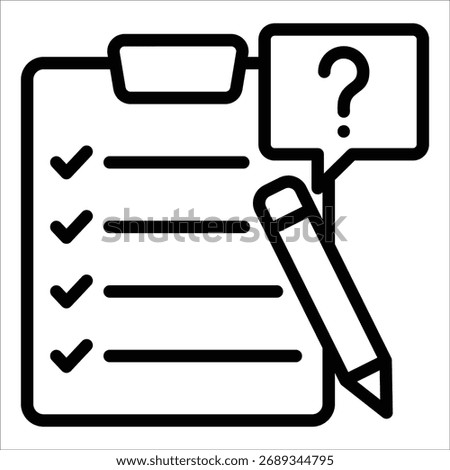 Questionnaire Icon Element For Design