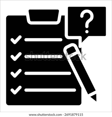 Questionnaire Icon Element For Design