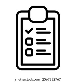 Questionnaire Icon Lineal Style Vector Illustration