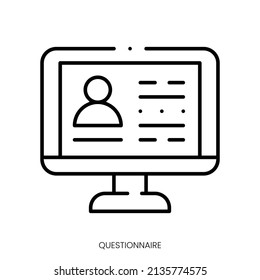questionnaire icon. Linear style sign isolated on white background. Vector illustration.
