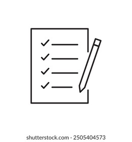 questionnaire icon, template for graphic and web design. vector illustration