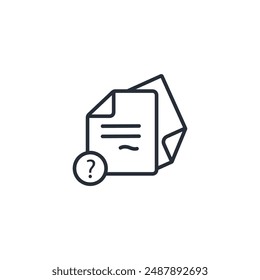 questionnaire icon. vector.Editable stroke.linear style sign for use web design,logo.Symbol illustration.