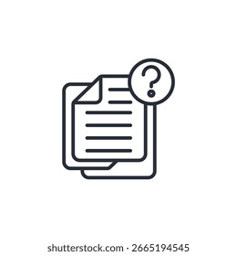 questionnaire icon. vector.Editable stroke.linear style sign for use web design,logo.Symbol illustration.