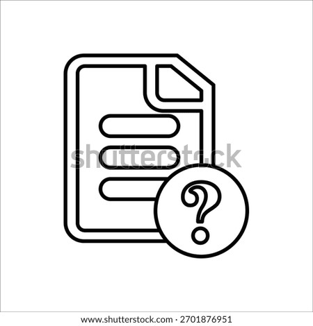 questionnaire icons. simple line vector