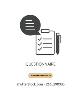 Questionnaire Icons Symbol Vector Elements Infographic Stock Vector ...
