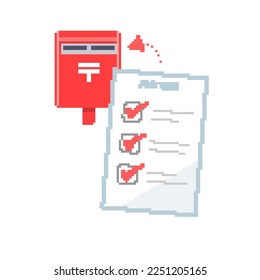 Carta del cuestionario. Ilustración vectorial fácil de editar.
