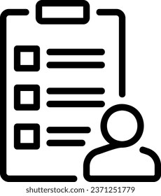 vector de ilustración de línea de cuestionario