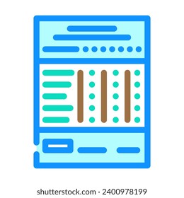 vector de icono de color de lista de cuestionarios. signo de lista de cuestionarios. ilustración de símbolo aislado