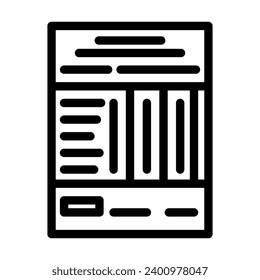 questionnaire list line icon vector. questionnaire list sign. isolated contour symbol black illustration