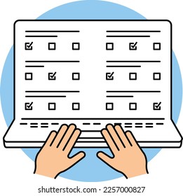 Questionnaire survey. Check the necessary items. answer the questions. Checklist. Check completed tasks.