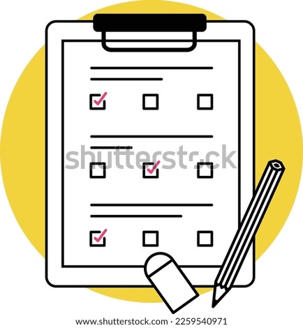 Questionnaire survey. Check the necessary items. answer the questions. Checklist. Check completed tasks.