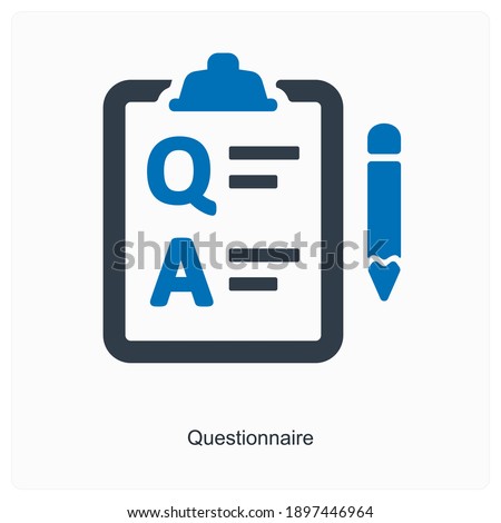 Questionnaire or survey icon concept