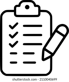 Questionnaire vector icon. Reporting illustration. Survey, task list icon